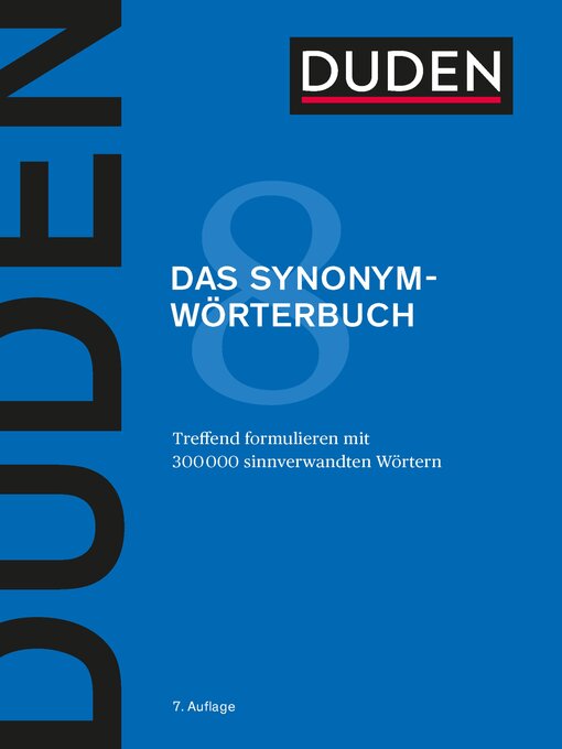 Cover image for Duden – Das Synonymwörterbuch